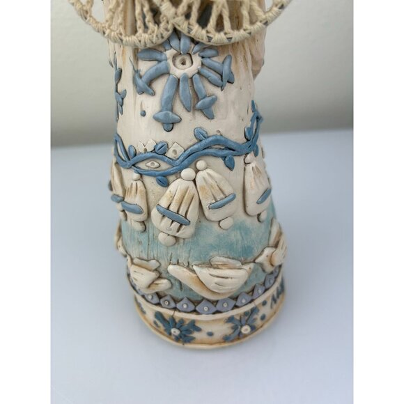 Copper Honey Farms Peace Angel 33130 Figure Linda Jacque Blue Doves Farmhouse - Picture 9 of 16